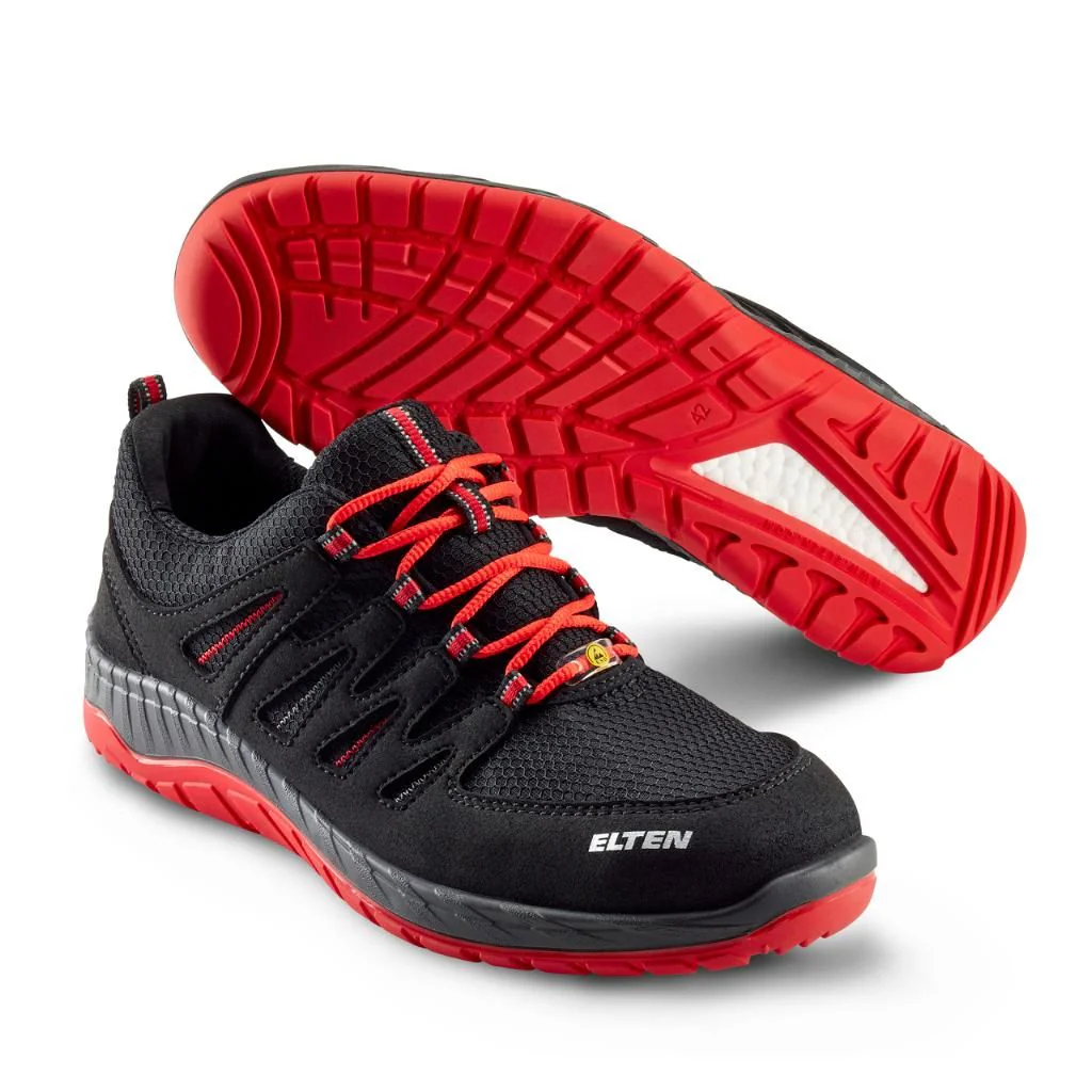 Elten 729561 Maddox Black-Red Low S3 Let og sporty sikkerhedssko