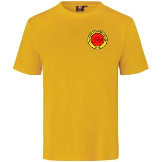 Midtjysk Veteranknallert Klub T-shirts i Gul ( Incl. Midtjysk Veteranknallert Klub logo på v/bryst)