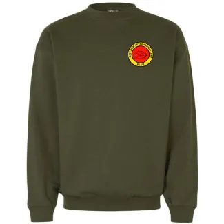 Midtjysk Veteranknallert Klub Sweatshirt i Oliven ( Incl. Midtjysk Veteranknallert Klub logo på V/Bryst )