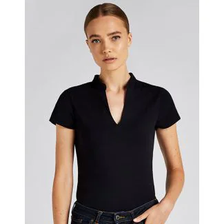 Kustom Kit K770, T-shirts Regular Fit Corporate Top V Neck Mandarin Collar