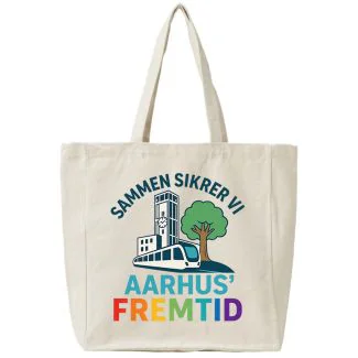 Sammen sikrer vi Aarhus fremtid - Bomulds indkøbspose - Mulepose