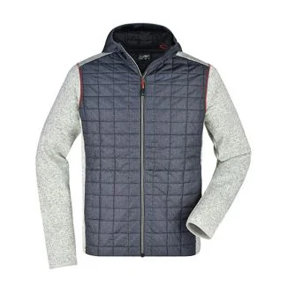 James & Nicholson JN772, Jakker Men´s Knitted Hybrid Jacket
