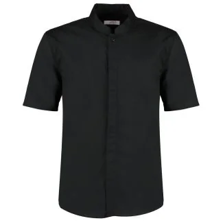 Bargear K122, Skjorter Men´s Tailored Fit Bar Shirt Mandarin Collar Short Sleeve
