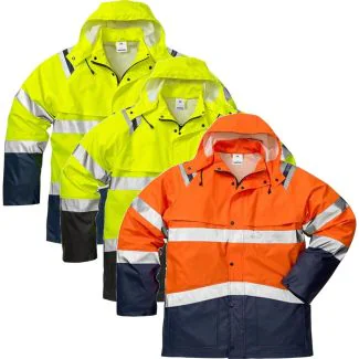 Fristads 114041 Hi Vis regnjakke kl.3 4624 / Arbejdsregnjakke