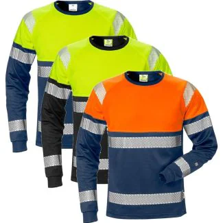 Fristads 129513 Hi Vis langærmet t-shirt kl.1 7519 / Arbejds T-shirt