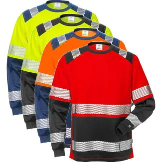 Fristads 129514 Hi Vis langærmet t-shirt kl.2 7457 / Arbejds T-shirt