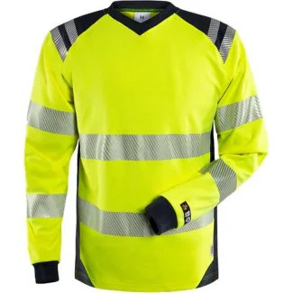 Fristads 131147 Flamestat Hi Vis langærmet T-shirt kl.3 7359 TFL / Arbejds T-shirt