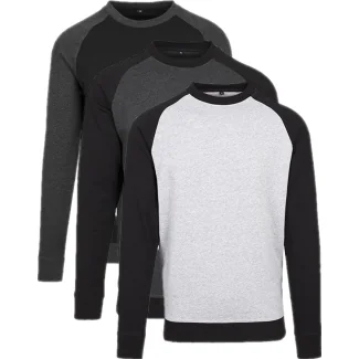 Build Your Brand BY076, Sweatshirts & -jakker Raglan Crewneck
