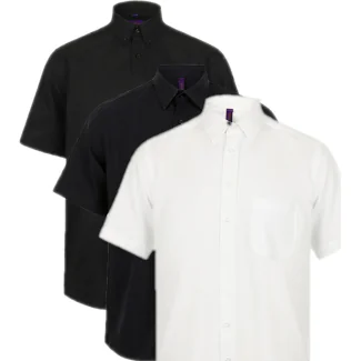 Henbury W595, Skjorter Men´s Wicking Short Sleeve Shirt
