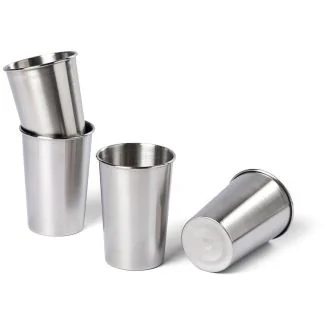 Orrefors Hunting 411259 4-pack steel mugs