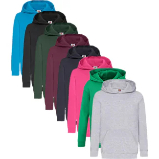 Fruit of the Loom Børne hættetrøje F421NK, Sweatshirts Kids´ Classic Hooded Sweat