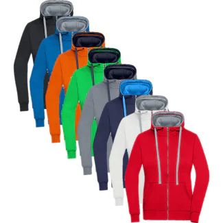 James & Nicholson JN962, Sweatshirts & -jakker Ladies´ Lifestyle Zip-Hoody
