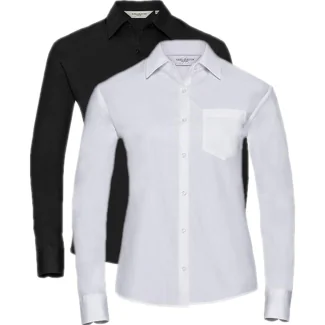Russell Collection Z936F, Skjorter Ladies´ Long Sleeve Classic Pure Cotton Poplin Shirt