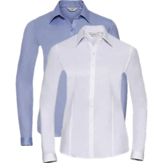 Russell Collection Z962F, Skjorter Ladies´ Long Sleeve Tailored Herringbone Shirt