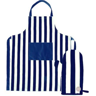 Sagaform Aron Forklæde & Grillhandskesæt (12) Blå/Beige