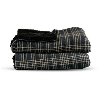 Sagaform Rut Fleece Plaid (10) Sort