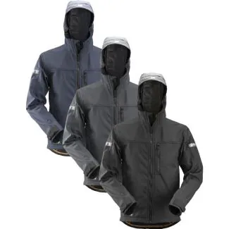 Snickers 1229 allroundwork, softshelljakke med hætte / Arbejdsjakke