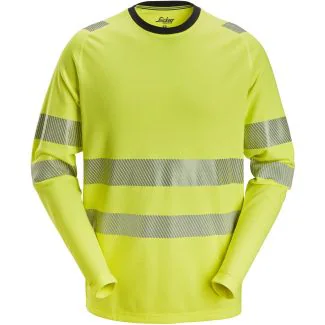 Snickers 2431 high-vis langærmet t-shirt, klasse 2/3 / Arbejds T-shirt