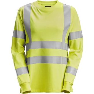 Snickers 2476 protecwork, high-vis langærmet dame t-shirt, klasse 3/2 / Arbejds T-shirt
