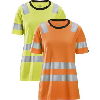Snickers 2537 high-vis, dame t-shirt, klasse 2 / Arbejds T-shirt