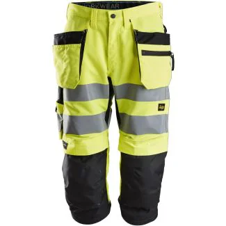 Snickers 6134 high-vis piratbukser+ med hylsterlommer, klasse 2 / Knickers