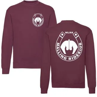 Malling Rideklub Sweatshirt (Incl. Malling Rideklubs Lille logo på V/bryst og Stort logo på ryg )