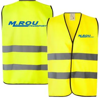 ID 1900 Arbejdsvest ( Incl. lille M. Rou Transport logo på v/bryst og stort logo på Ryg )