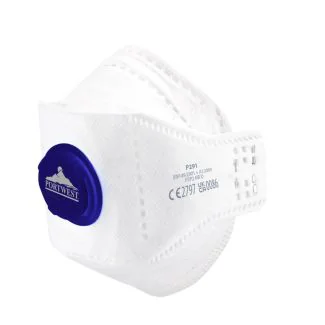 Portwest P291 EAGLE FFP2 Valved Dolomite Fold Flat Respirator ( kasse á 10 stk )