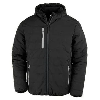 Result Genuine Recycled RT240, Jakker Recycled Black Compass Padded Winter Jacket