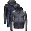 Tee Jays Herre Quiltet jakker med hætte TJ9610, Jakker Men´s Hooded Outdoor Crossover Jacket / Quiltet jakker for mænd