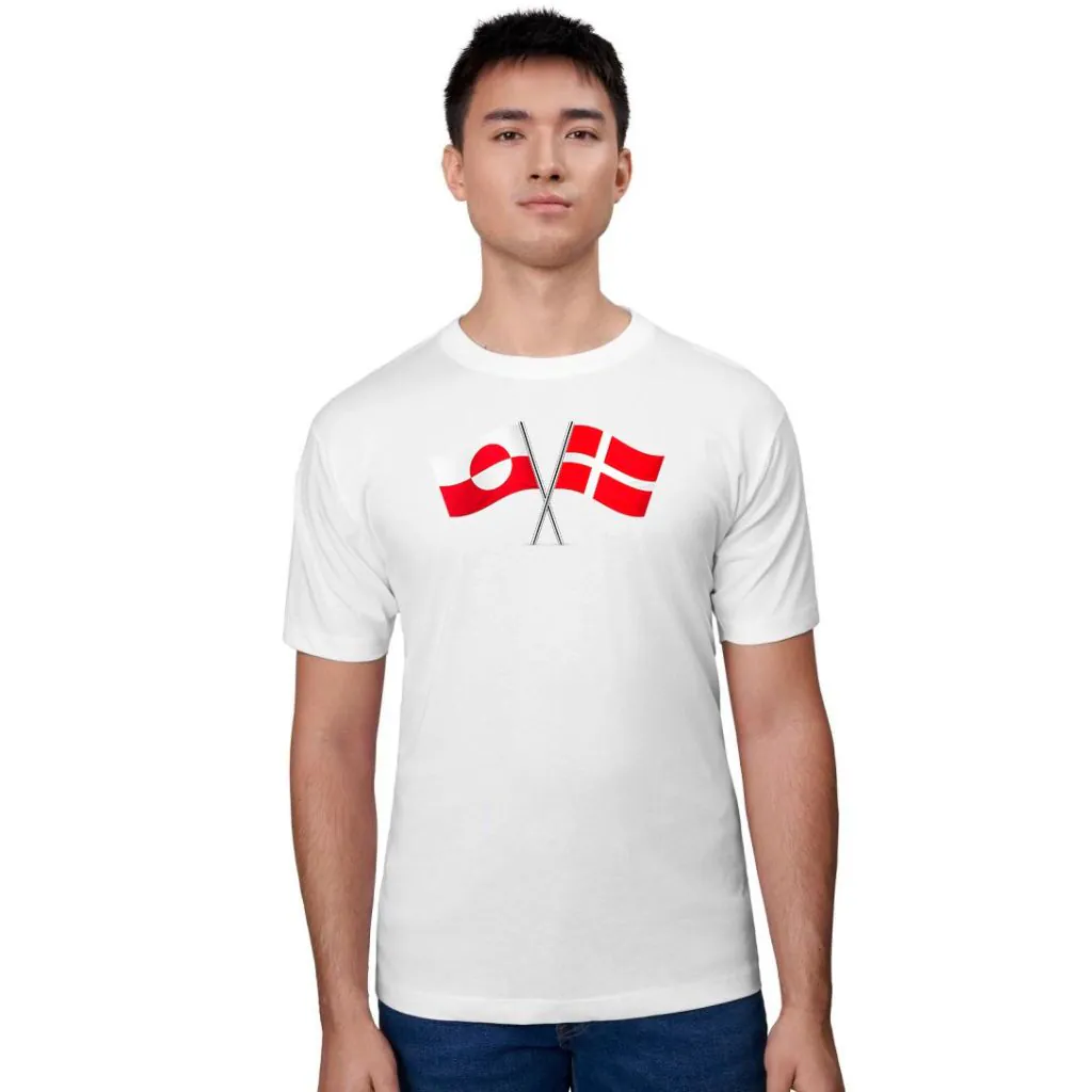 Danmark & Grønland T-shirt – Flag Design | Vores Kongerige
