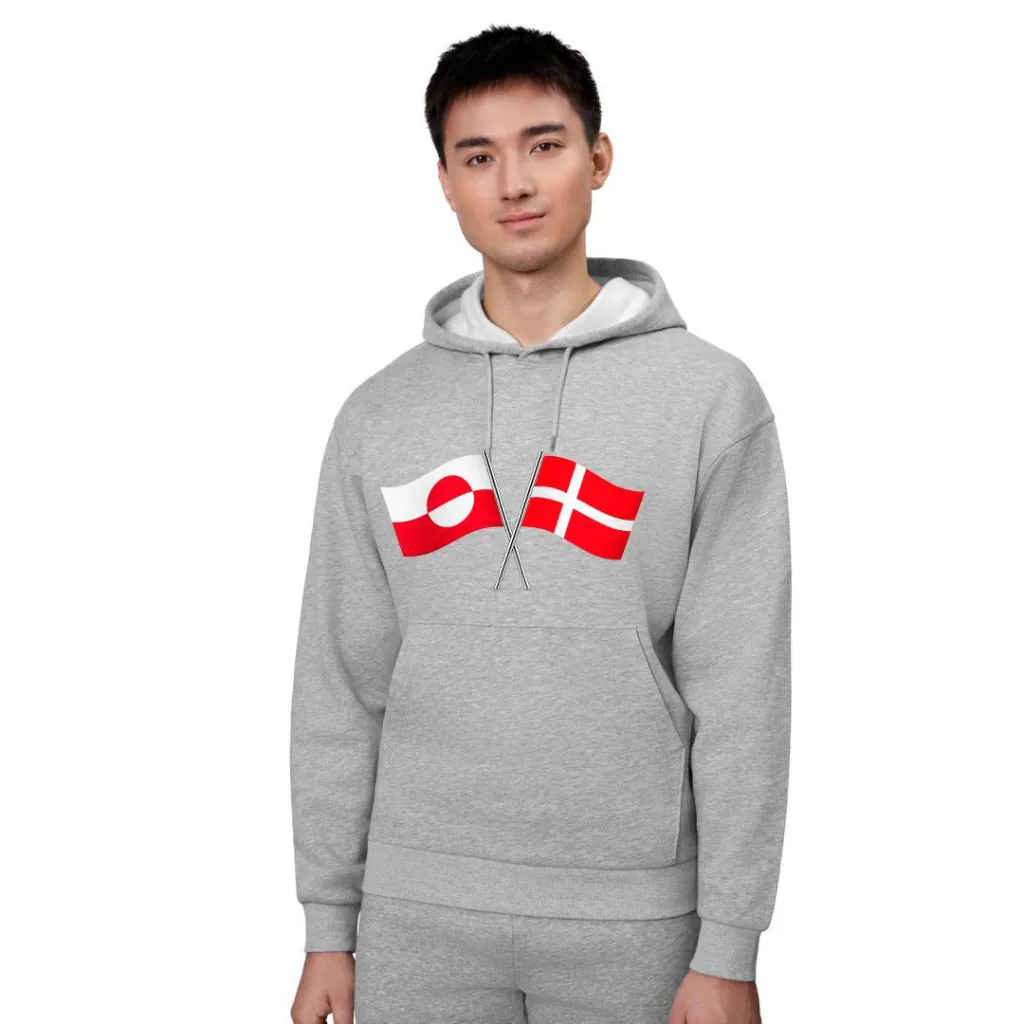 Danmark & Grønland Soft hoodie - Hættetrøje – Flag Design | Vores Kongerige