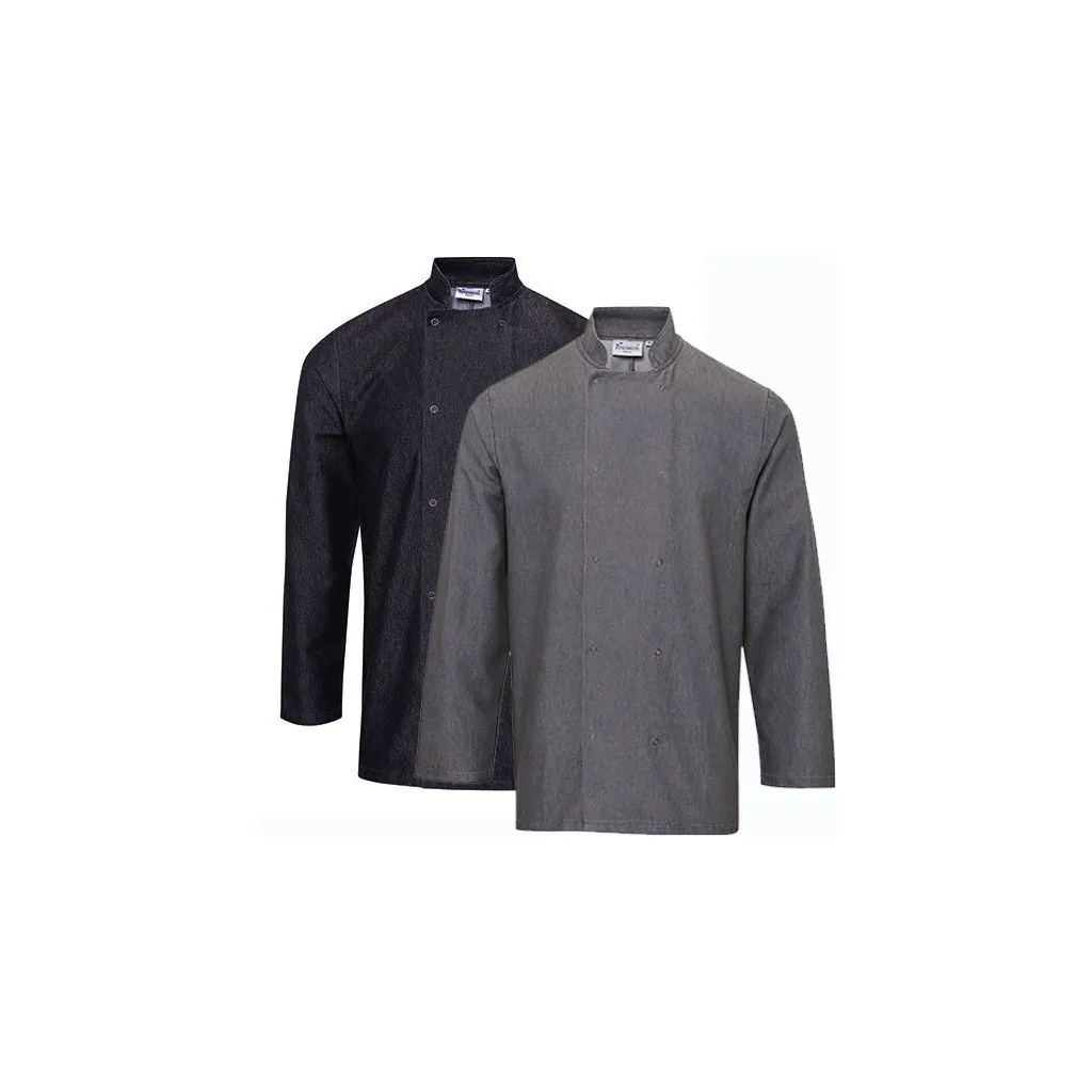 Premier Workwear PW660, Køkkenjakker Denim Chef´s Jacket