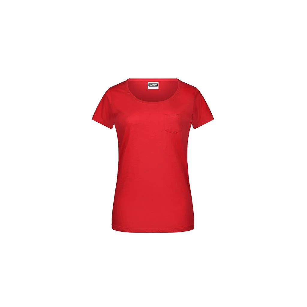 James & Nicholson JN8003, T-shirts Ladies´ T Pocket