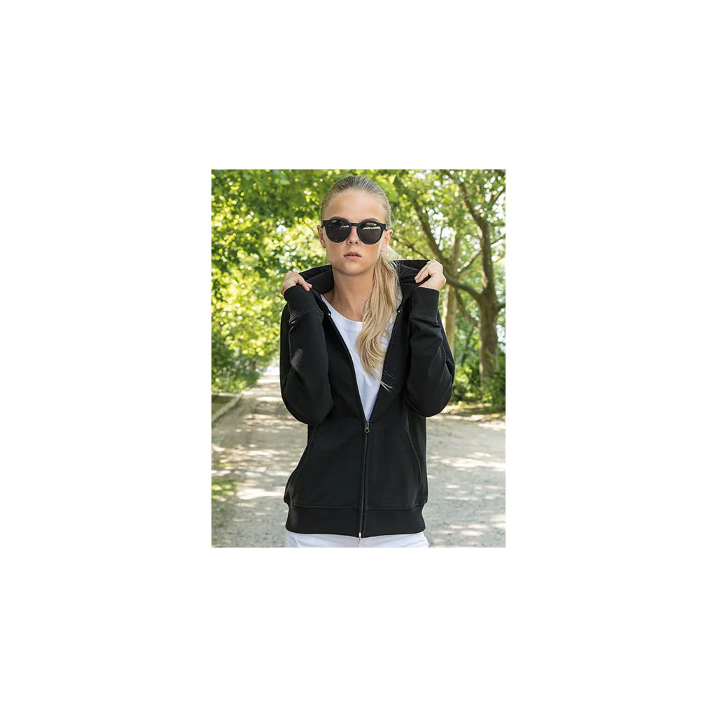 Build Your Brand BY069, Dame hættetrøje - Ladies´ Terry Zip Hoody