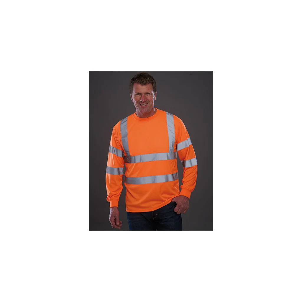 YOKO YK420 Hi-Vis langærmet T-shirts med reflekser