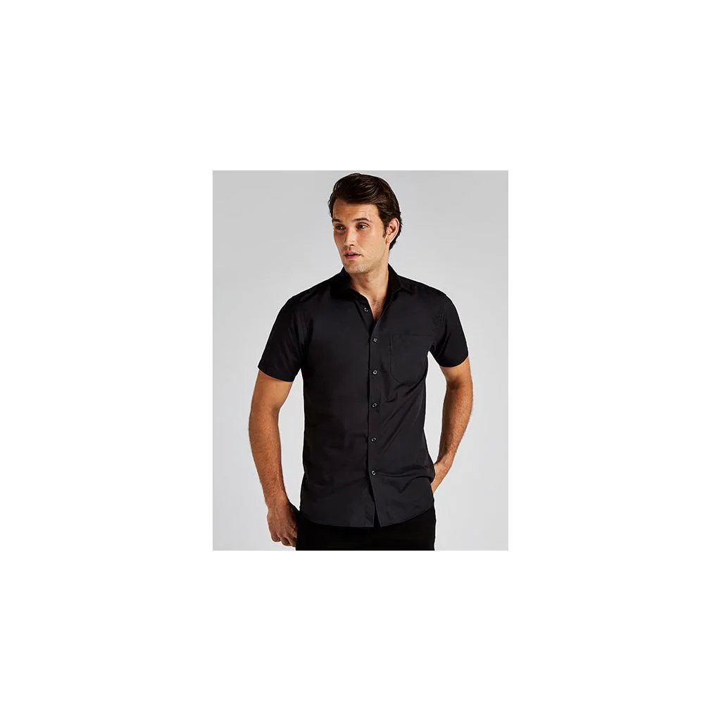 Kustom Kit K141, Skjorter Men´s Tailored Fit Poplin Shirt Short Sleeve