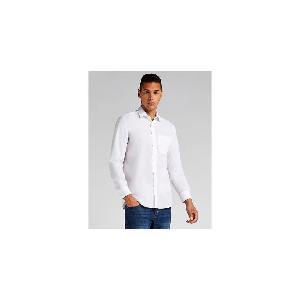 Kustom Kit K142, Skjorter Men´s Tailored Fit Poplin Shirt Long Sleeve