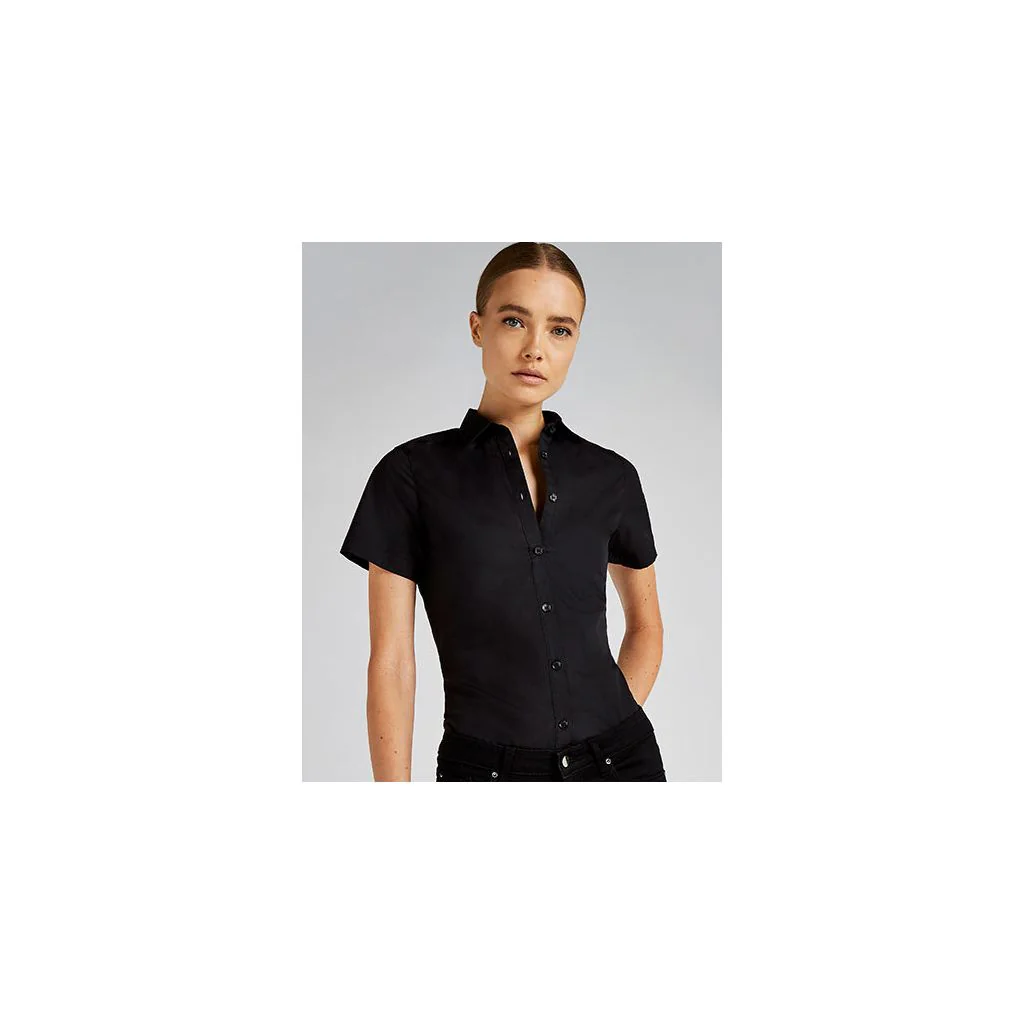 Kustom Kit K241, Skjorter Women´s Tailored Fit Poplin Shirt Short Sleeve