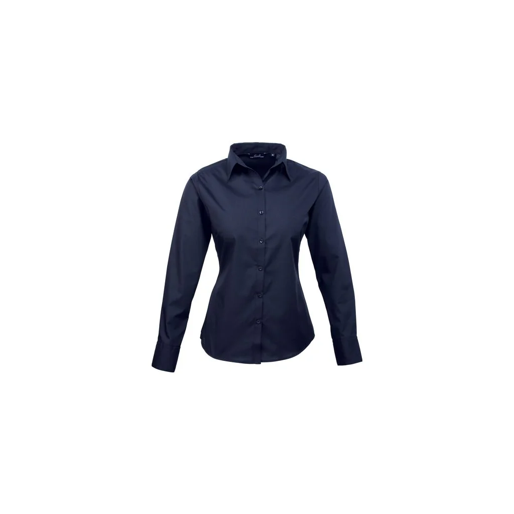 Premier Workwear PW300, Skjorter Women´s Poplin Long Sleeve Blouse