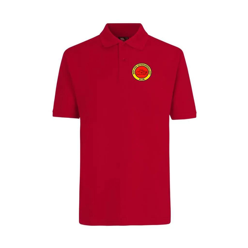 Midtjysk Veteranknallert Klub Poloshirts i Rød ( Incl. Midtjysk Veteranknallert Klub logo på v/bryst)