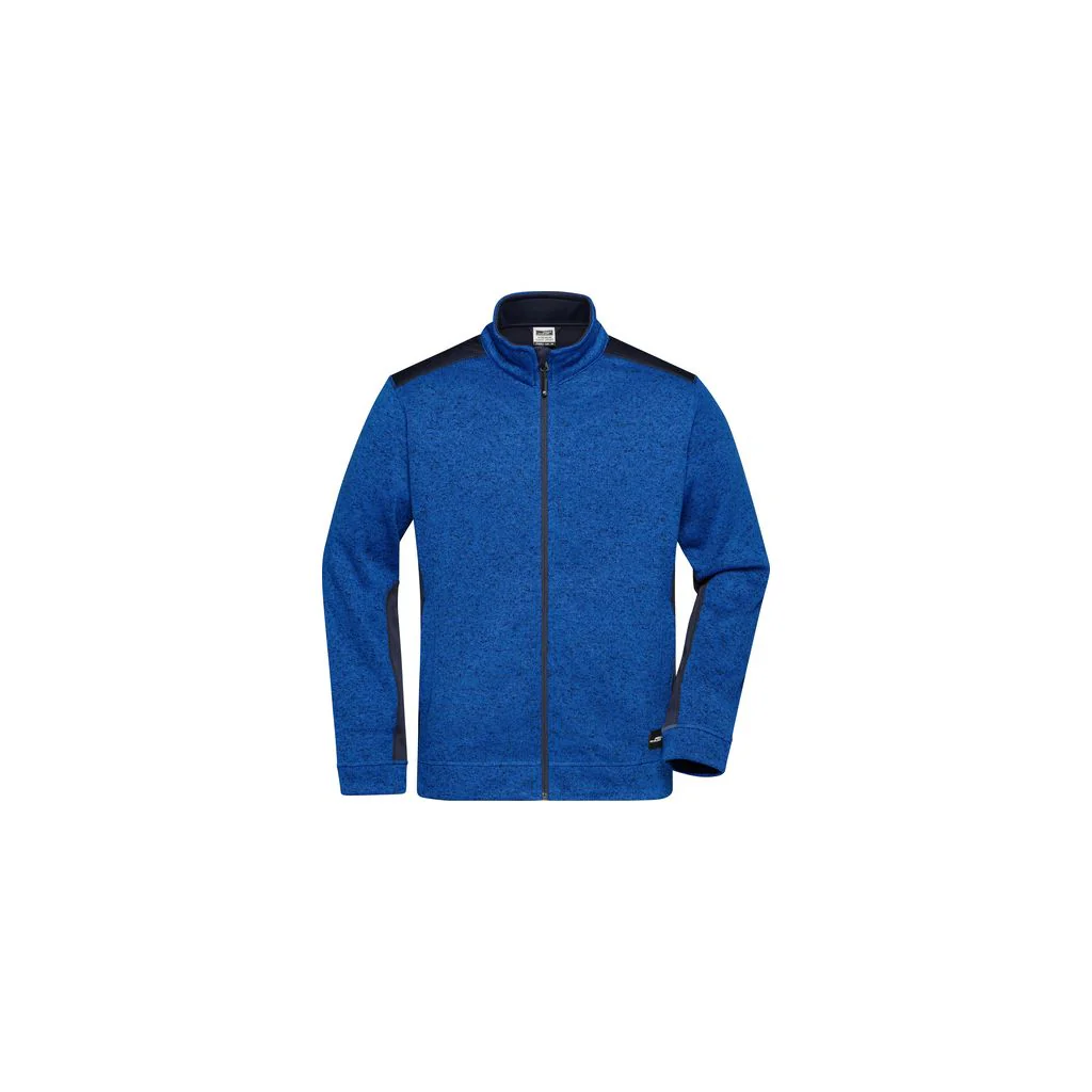 James & Nicholson JN862, Jakker Men´s Knitted Workwear Fleece Jacket -STRONG-