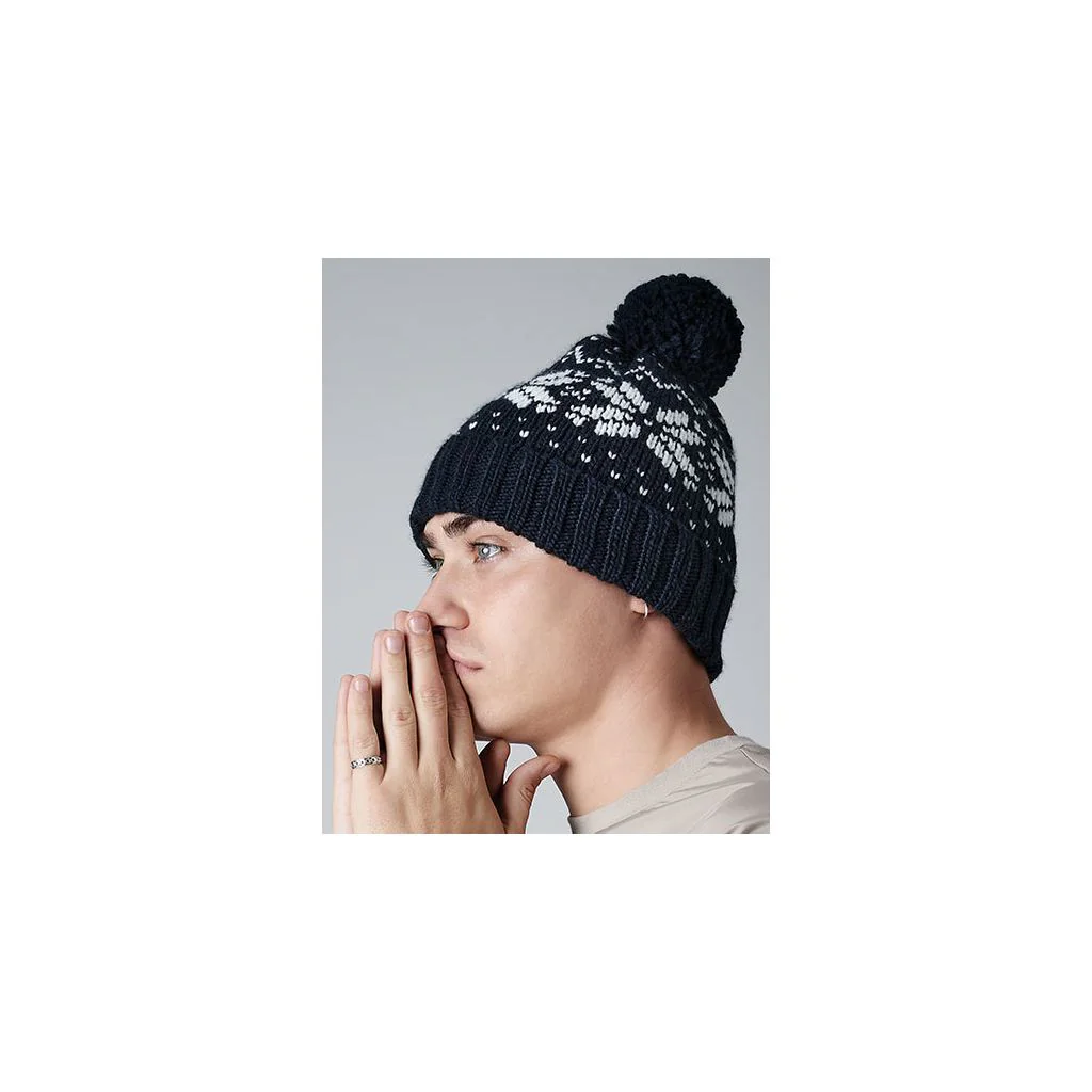 Beechfield CB456, Huer Fair Isle Snowstar® Beanie