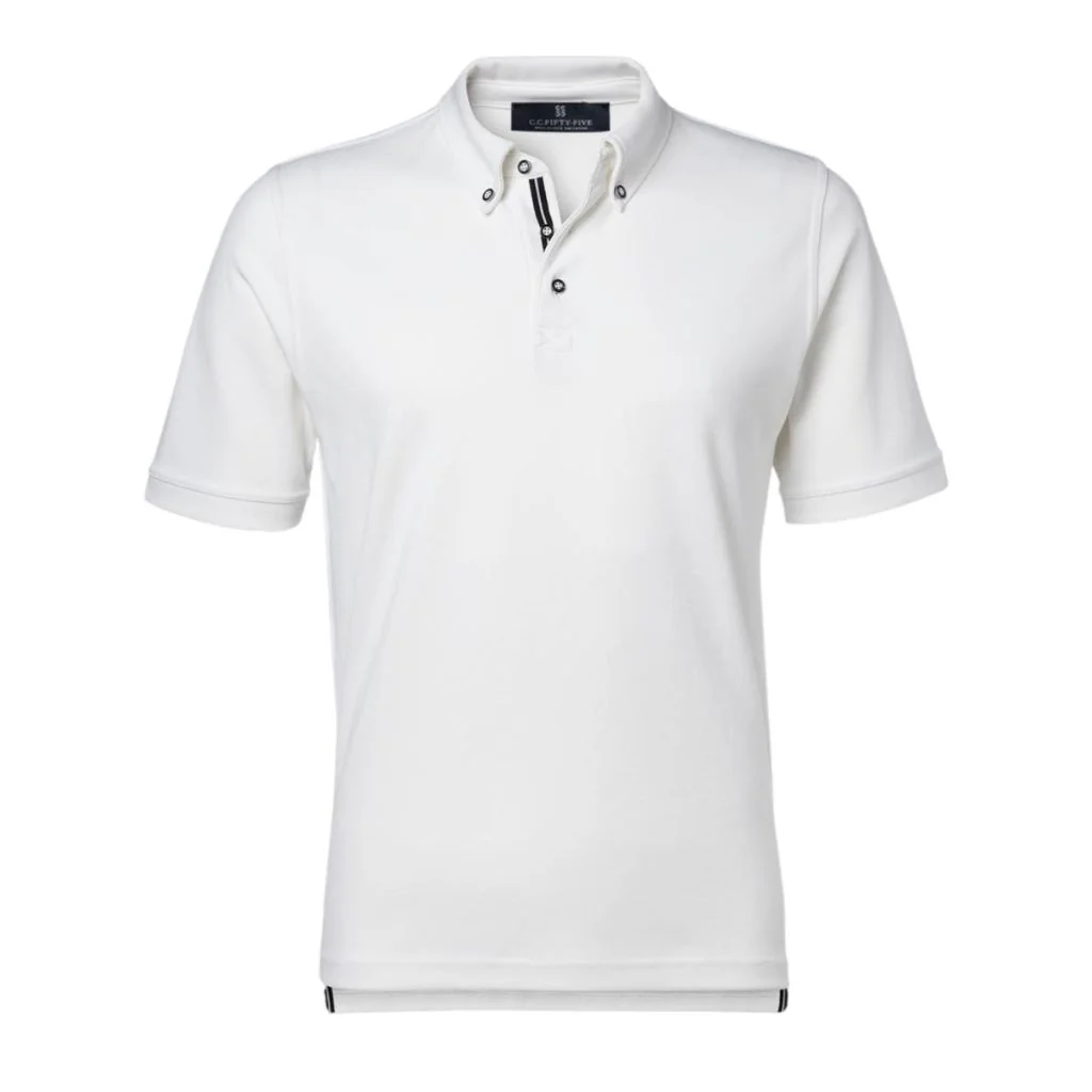 CC55 Munich mens' polo striped placket button down ss Herre poloshirts