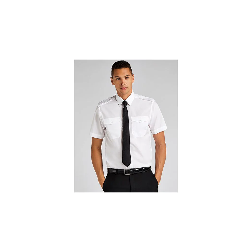 Kustom Kit K133, Skjorter Men´s Tailored Fit Pilot Shirt Short Sleeve