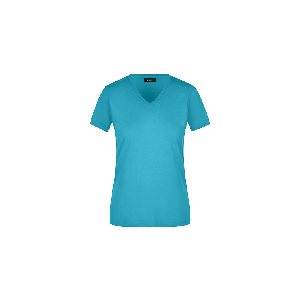 James & Nicholson JN972, T-shirts Ladies´ Slim Fit V-T