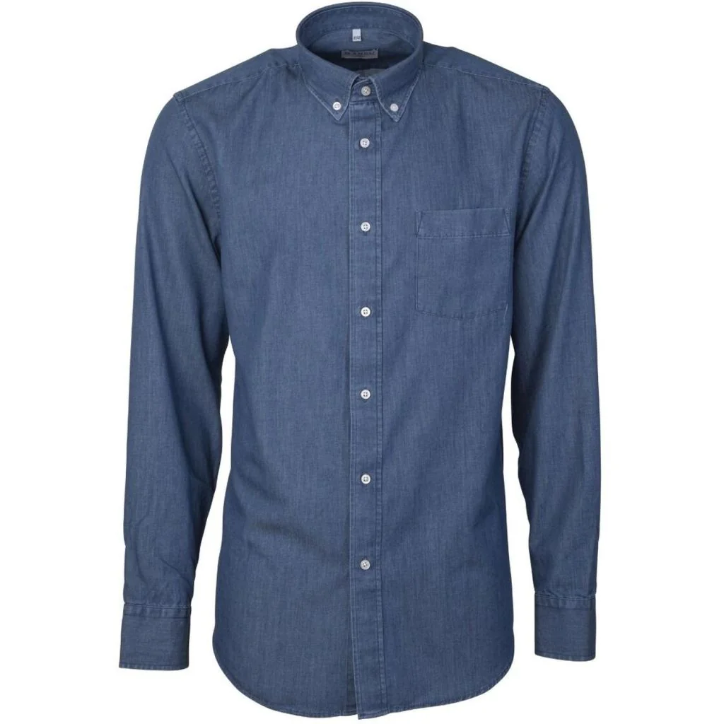Angli skjorte 24 7200 10 Chambray Indigo SLIM