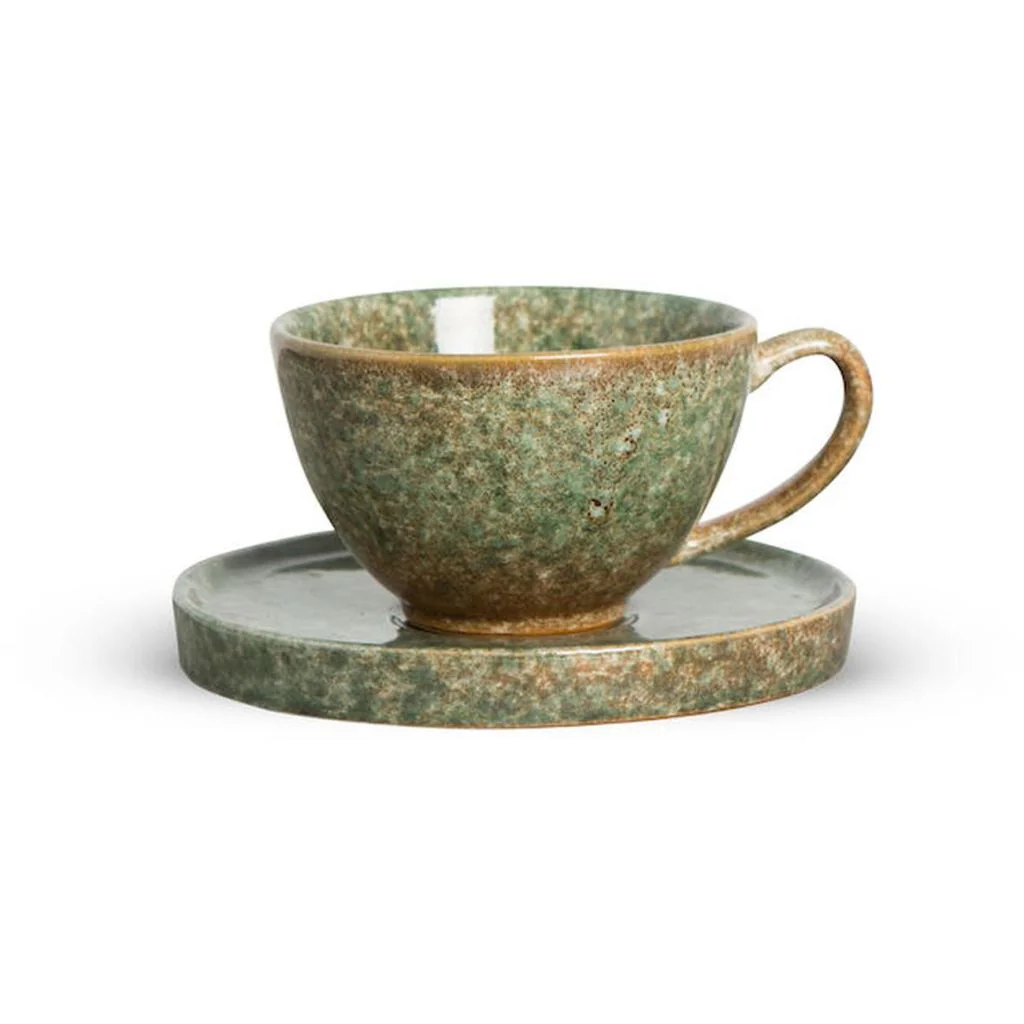 Byon Green Mug and plate Jade / krus