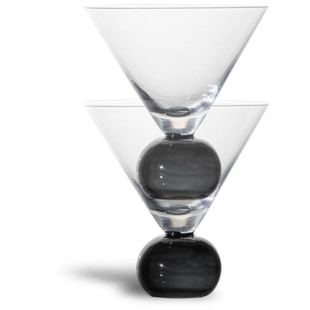 Byon Clear-black Glass Spice 2pcs/set / Drikkeglas