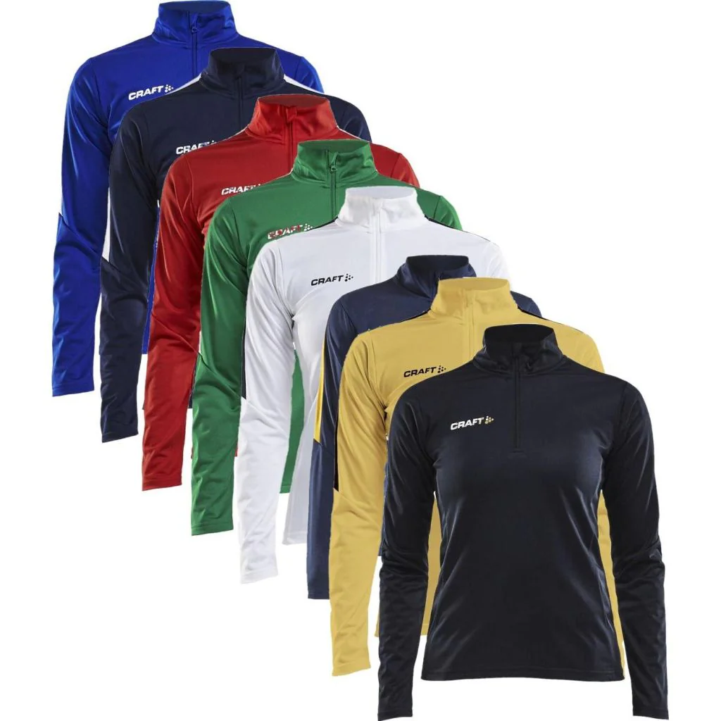Craft 1905625 progress halfzip ls tee wmn Kvinde / Træningstrøje / Sportstrøje / Trøje